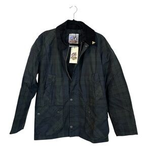 John Partridge England Landowner BlackWatch Waxed Cotton Jacket Sz XXS NWT